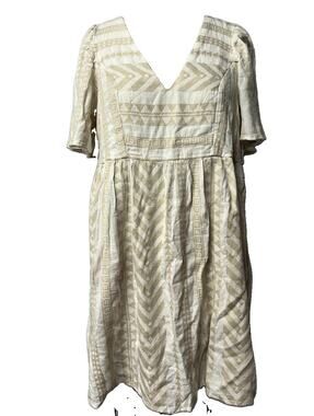Old Navy Dress Aztec Mini Swing Smocked Pockets Cotton Blend Minimalist Boho S